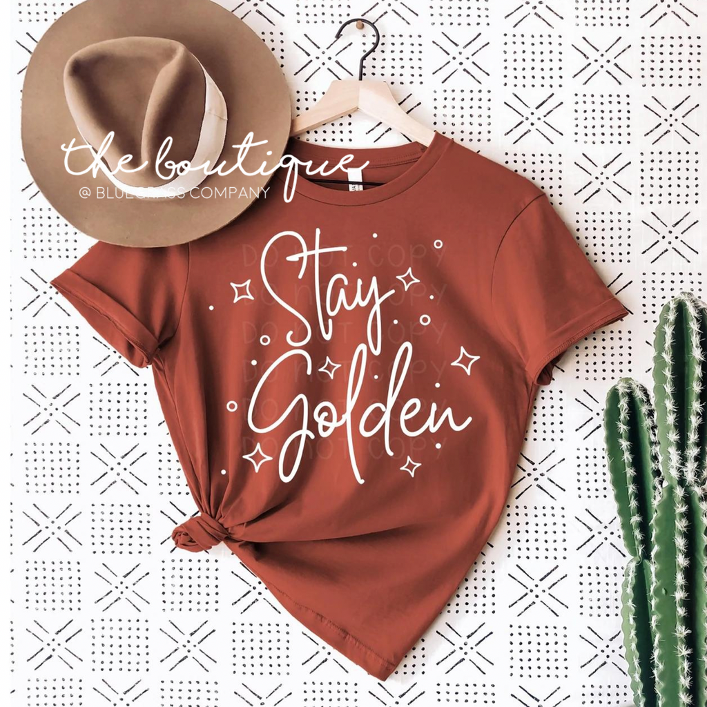 Stay Golden Tee - Clay