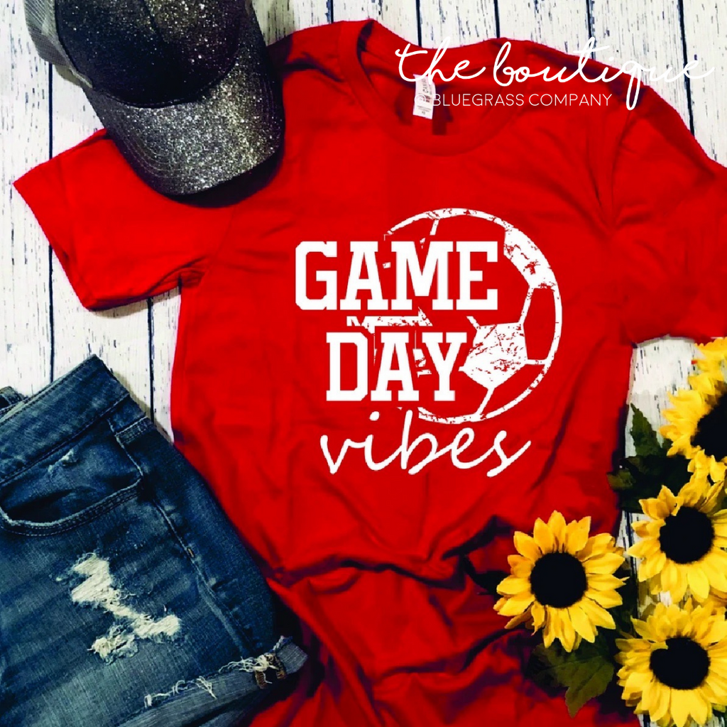 Game Day Vibes Soccer Tee - Select Your Color