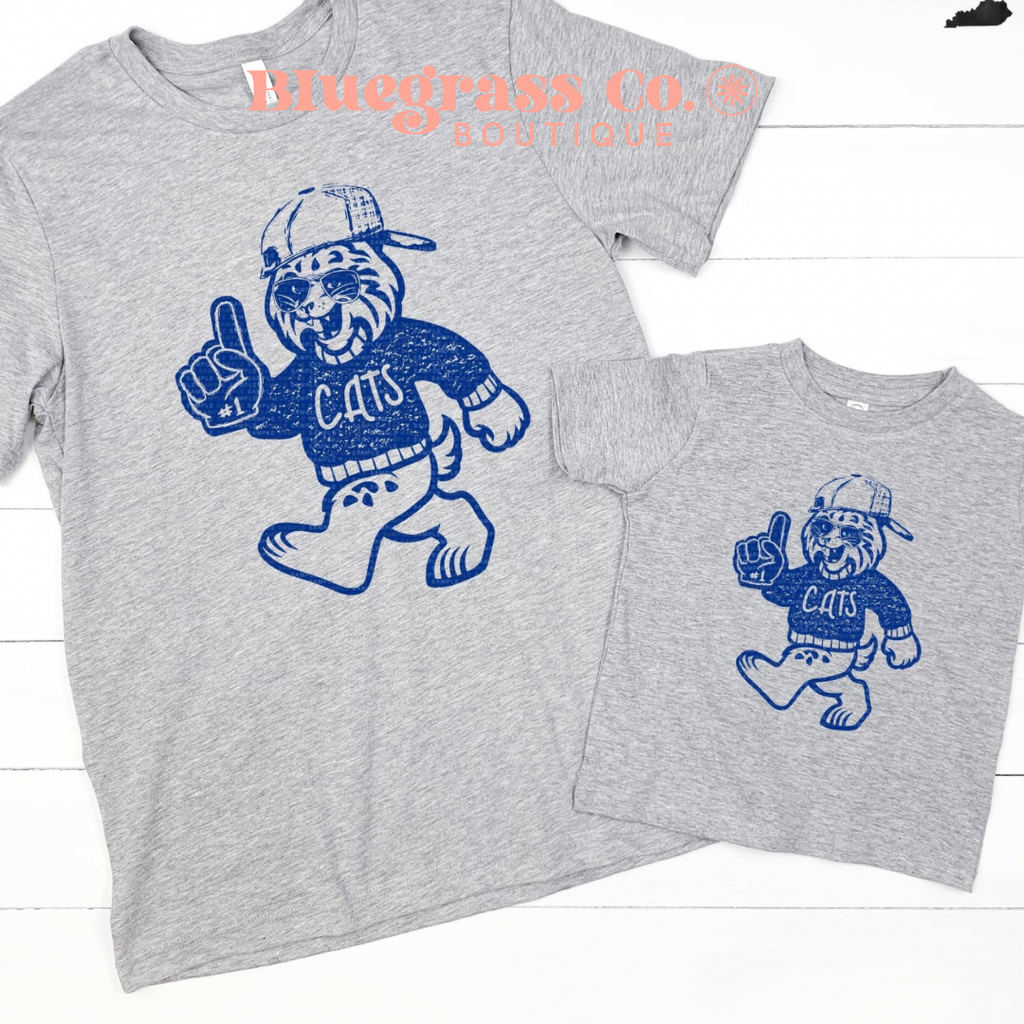 Wildcats #1 Tee - Heather Gray ADULT