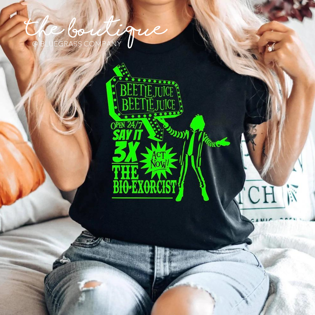 Beetlejuice the Bio-Exorcist Tee - Black
