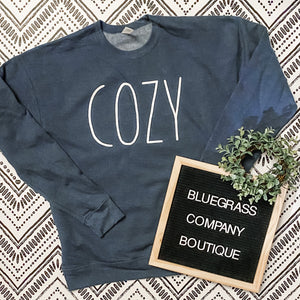 Cozy Sweatshirt - Heather Denim Blue