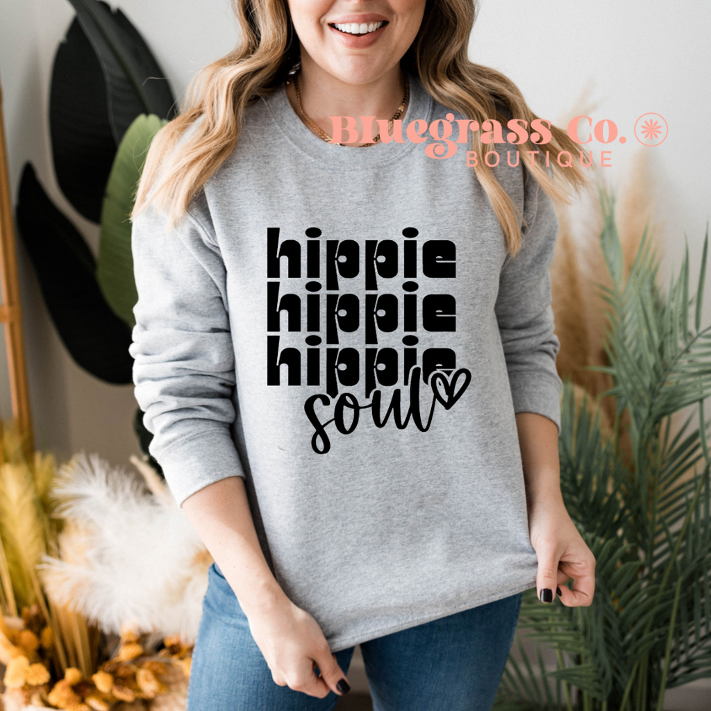 Hippie Soul Sweatshirt - Heather Gray