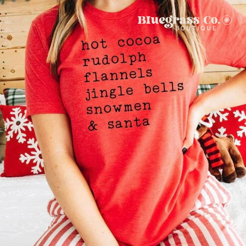 Christmas Words Tee - Pick Your Color