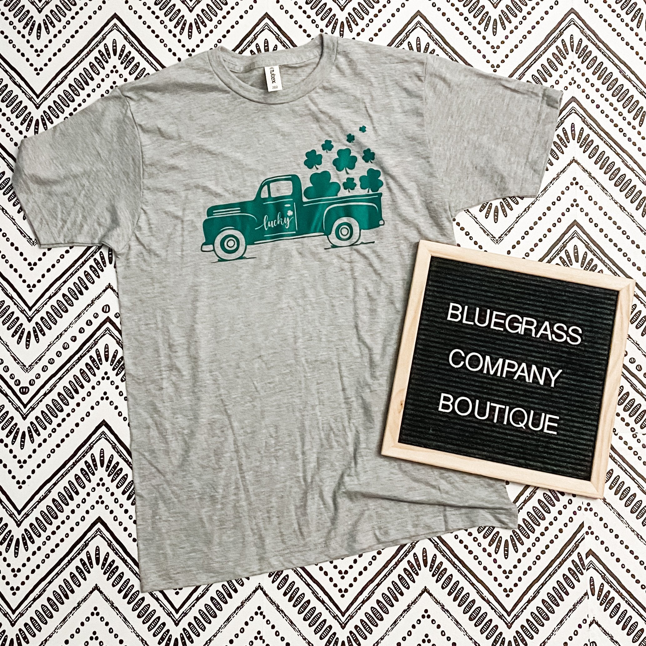 Lucky Truck Tee - Heather Gray