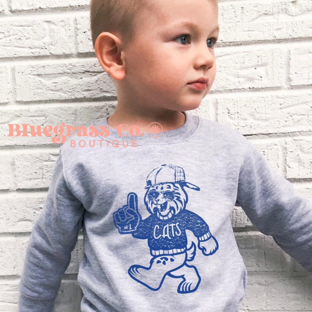 Wildcats #1 Tee - Heather Gray YOUTH