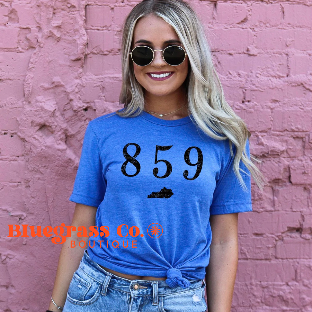 859 Kentucky Tee - Heather Royal Blue