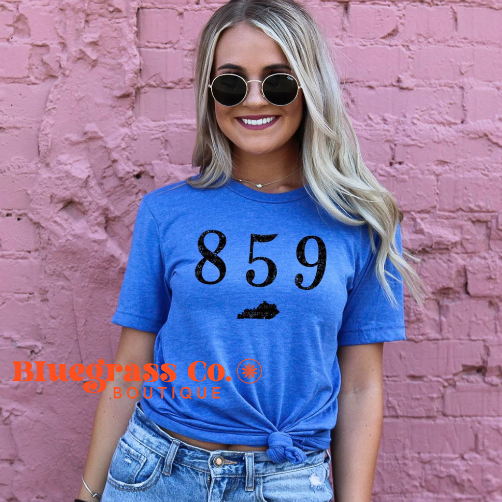 859 Kentucky Tee - Heather Royal Blue