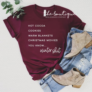Winter Sh*t Tee - Burgundy