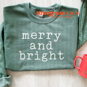 Merry and Bright Christmas Tee - Pick Your Color
