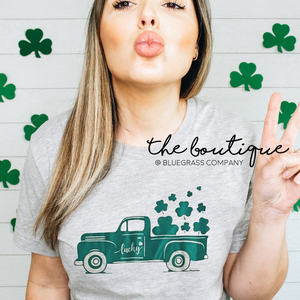 Lucky Truck Tee - Heather Gray